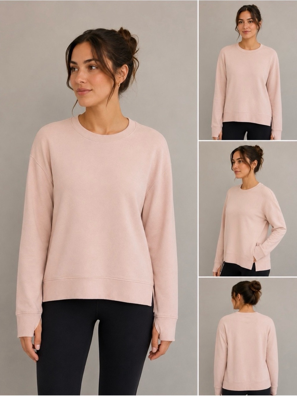Athleta Light Pink Blush Crewneck Sweatshirt, Women’s Size XS extra small